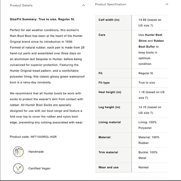 Hunter Womens Original Tall Rain Boots Matte Green - Picture 8 of 8